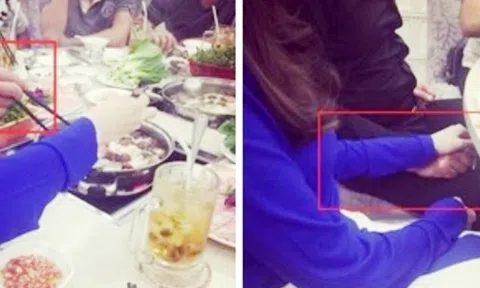  Ngọc Trinh lộ ảnh kín đáo nắm tay đại gia dưới gầm bàn