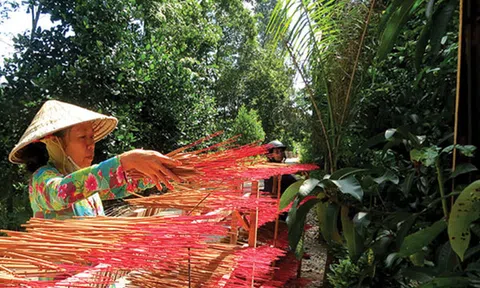 Làng nghề Đức Bình làm nhang bán Tết