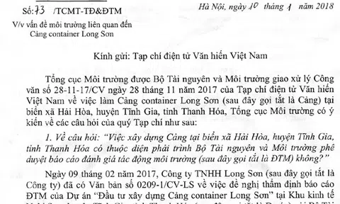 UBND tỉnh Thanh Hóa chưa hỏi ý kiến Bộ TN&MT