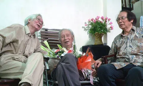 Học giả Mịch Quang với Giáo sư Hoàng Chương