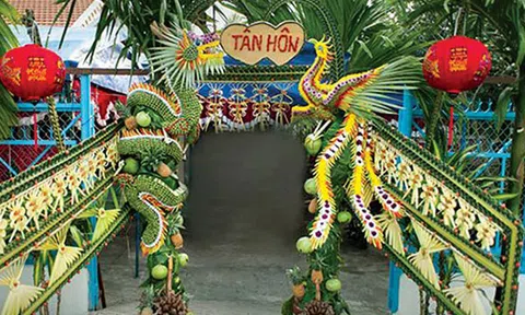 Hồn quê cổng cưới lá dừa