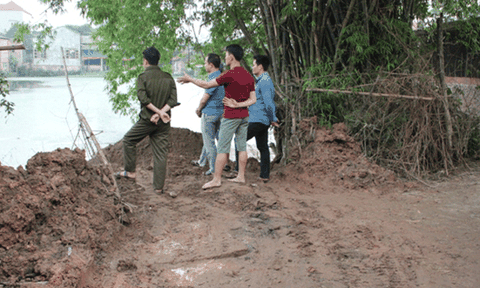 Vĩnh Tường xử lý vi phạm Luật Đất đai tại xã Tân Tiến