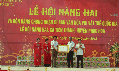 Lễ hội Nàng Hai đón bằng di sản văn hoá phi vật thể 