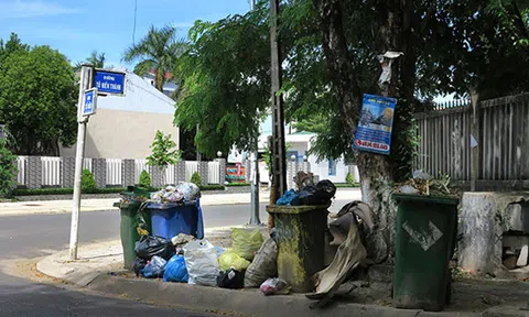 Quảng Ngãi: Rác thải ùn ứ hôi thối khắp các tuyến đường 