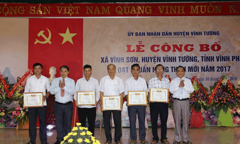 Vĩnh Phúc: Thêm xã Vĩnh Sơn đạt chuẩn nông thôn mới