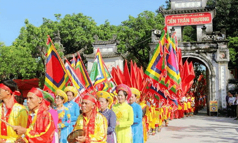 Tục thi đấu cờ tướng tại lễ hội Đền Trần Thương