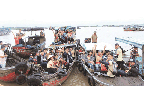 Chợ nổi Long Xuyên mùa gió bấc