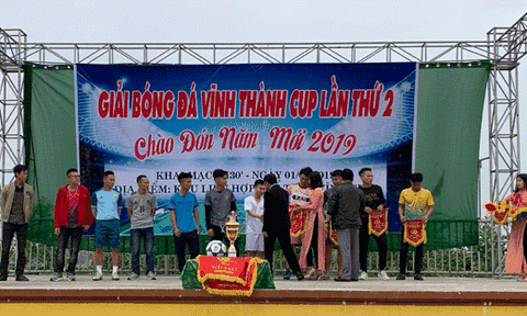 Khai mạc giải bóng đá phong trào Vĩnh Thành Cup 2019