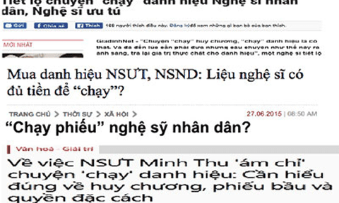 Có hay không việc “chạy” trong xét tặng danh hiệu nghệ sĩ?