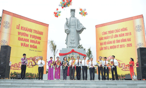 Đồng Nai: Khánh thành Vườn tượng danh nhân văn hóa