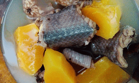 Độc đáo món rắn nước hầm sả mùa lũ miền Tây