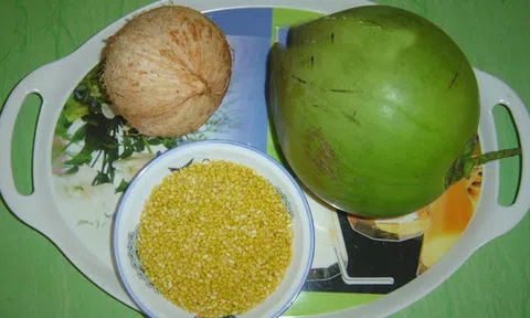 Thơm mát chè đậu xanh nước dừa xiêm Bến Tre