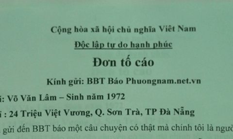 Xin lỗi về bài báo: “Tâm sự người đàn ông bị vợ lên kế hoạch cướp tài sản”