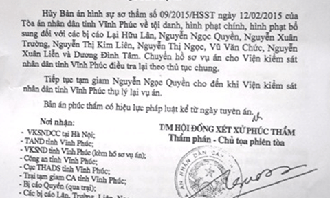 Vĩnh Phúc: Bao giờ giải quyết dứt điểm vụ án trang trại Đồng Tâm?