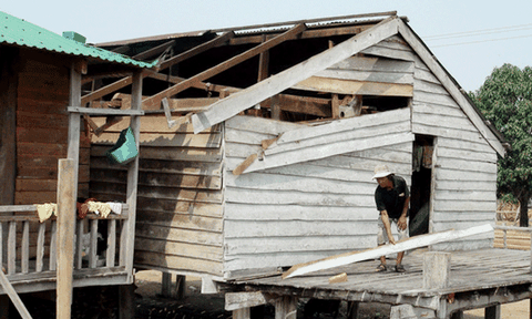  Gia Lai: Lốc xoáy làm 204 ngôi nhà tốc mái 