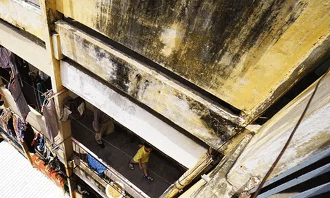  Cận cảnh thót tim ở chung cư Vĩnh Hội 