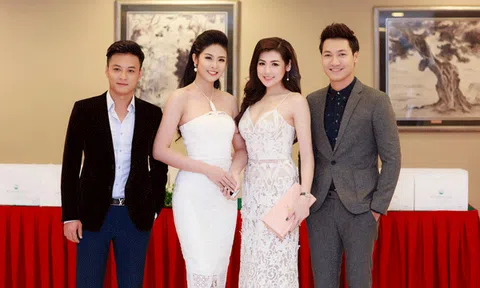  Ngọc Hân, Tú Anh được hai trai đẹp vây quanh