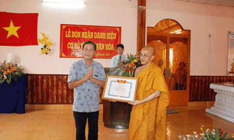 Công nhận Cơ sở thờ tự văn hóa chùa Pháp Bảo