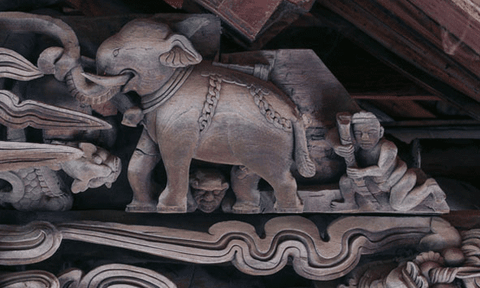 Chiêm ngưỡng điêu khắc voi ở đình chùa Bắc Bộ