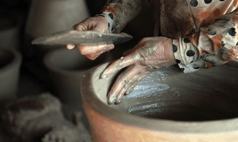 Làng nghề truyền thống nắn nồi đất ở Kiên Giang