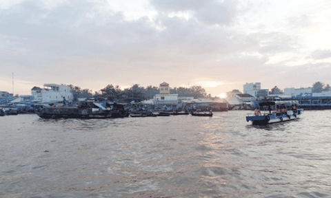 Lặng ngắm bình minh trên chợ nổi Cái Răng
