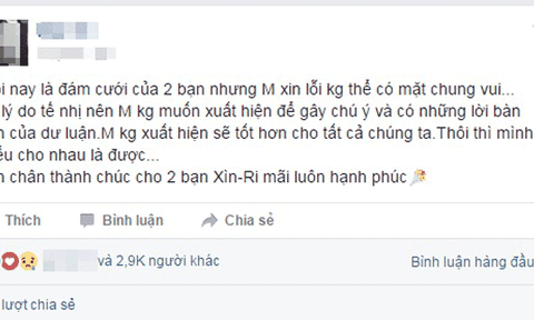 Mai Hồ, Tiến Đạt đều không tham dự đám cưới Trấn Thành