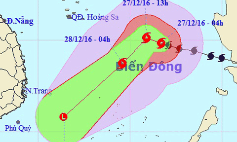 Tin mới nhất về cơn bão số 10 với sức gió giật cấp 13 – 14 trên biển Đông