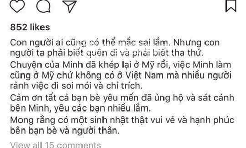 Dư luận phẫn nộ trước dòng chia sẻ 'sốc' được cho là của Minh Béo?