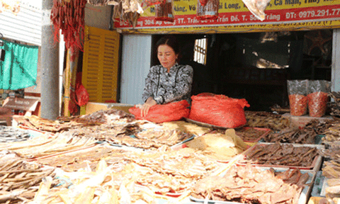Nhộn nhịp làng nghề khô cá biển phục vụ Tết Nguyên đán 2017