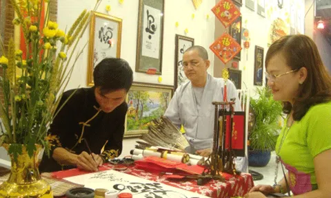 Thư pháp Thiện nguyện - nét đẹp ngày xuân