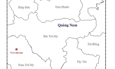 Quảng Nam: Xảy ra động đất 2,5 độ richter