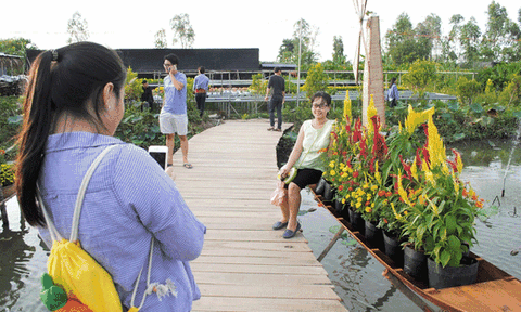 “Cà phê hoa”- mô hình kinh doanh độc đáo của nông dân làng hoa Sa Đéc