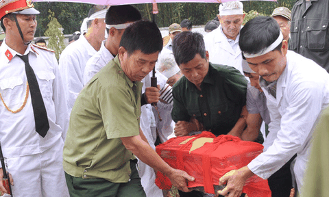 Xã Liên Thành: Đón nhận hài cốt liệt sỹ Đặng Hồng Việng