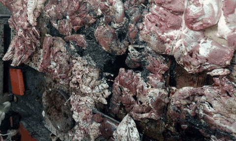 Phẫn nộ hình ảnh chị bán thịt lợn nhà bị hất đầy dầu luyn