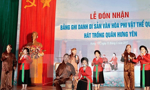 Hát trống quân Hưng Yên trở thành Di sản văn hóa phi vật thể quốc gia