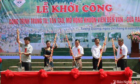 Khởi công trùng tu, tôn tạo Đền Vạn - Cửa Rào