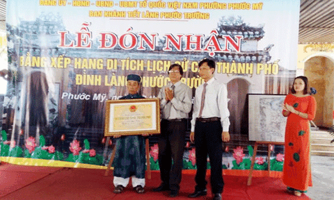 Đình làng Phước Trường được xếp hạng Di tích lịch sử cấp thành phố