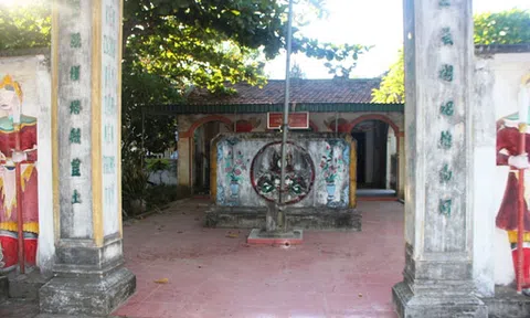 Di tích lịch sử đền Ngọc Mỹ đang được trùng tu, tôn tạo