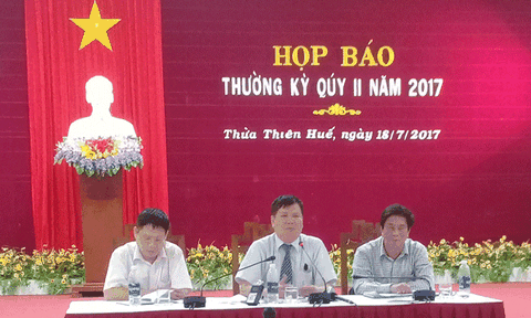 Thừa Thiên Huế họp báo thường kỳ Quý II/2017