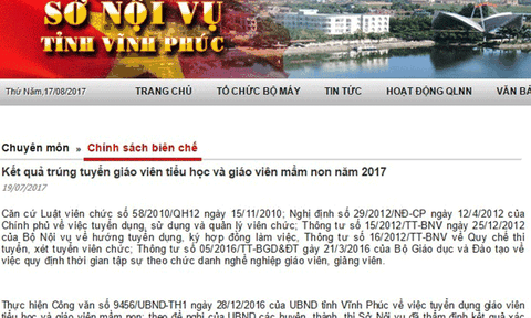 Thi tuyển giáo viên ở Vĩnh Phúc: Trượt nhiều hơn đỗ