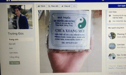 Cảnh báo thuốc chữa viêm xoang giả trên mạng xã hội