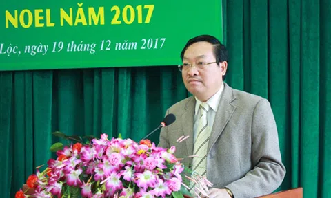 Can Lộc gặp mặt đảng viên Thiên chúa giáo nhân dịp Lễ Noel năm 2017