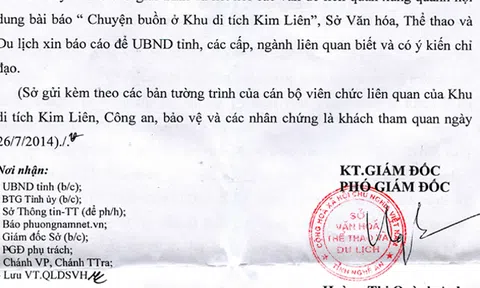Hồi âm bài báo: “Chuyện buồn ở Khu di tích Kim Liên”