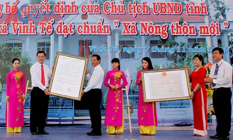 Vĩnh Tế được công nhận “Xã nông thôn mới”