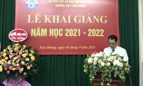 Vĩnh Phúc: Hơn một nghìn học sinh Trường THPT Tam Dương tham dự Lễ khai giảng trực tuyến