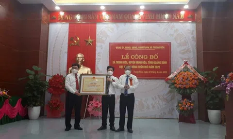Xã Trung Hóa (Minh Hóa) tổ chức lễ đón Bằng công nhận xã đạt chuẩn nông thôn mới