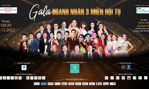 Chuỗi sự kiện Gala Doanh Nhân 3 Miền Hội Tụ thu hút hơn 300 doanh nhân, nghệ sĩ tham dự