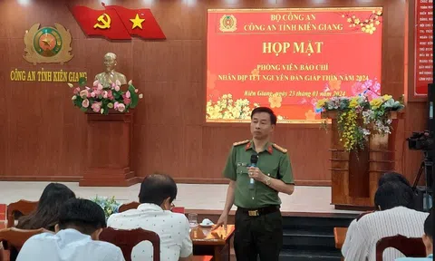 Kiên Giang: Công an tỉnh Họp mặt phóng viên báo chí Xuân Giáp Thìn năm 2024