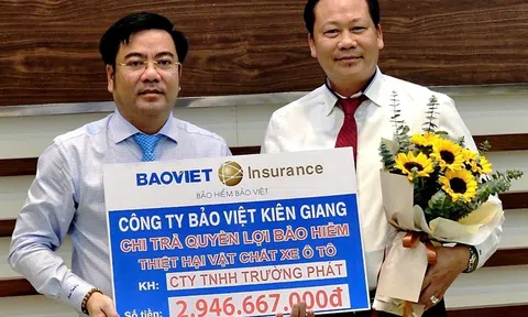 Bảo Việt Kiên Giang bồi thường gần 3 tỷ đồng cho chủ xe bị ngập nước