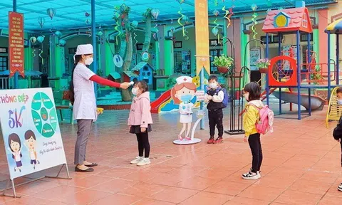 Trường Mầm non Phong Châu phòng chống dịch Covid-19 hiệu quả để học sinh được học trực tiếp